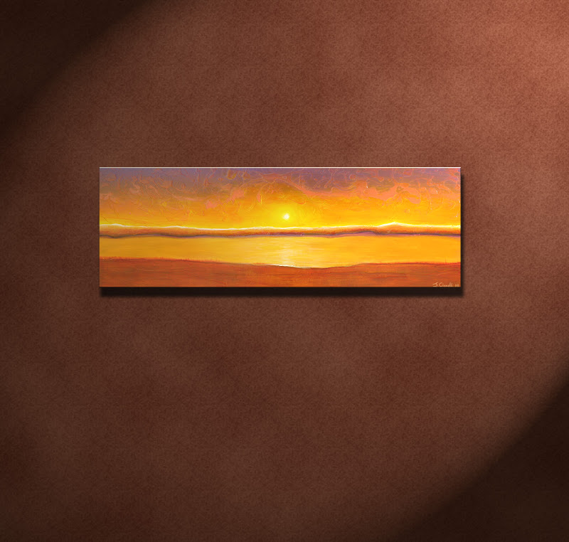 Abstract Landscape Painting Sunset