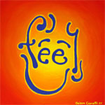 Feel Joy Inspirational Contemporary Art, Word Art Paintings