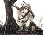 Nature Hike Charcoal Drawing
