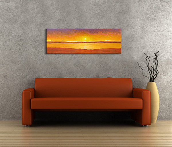 Abstract Landscape Painting Sunset
